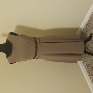 Mocha and Brown Anne Klein Sleeveless Dress